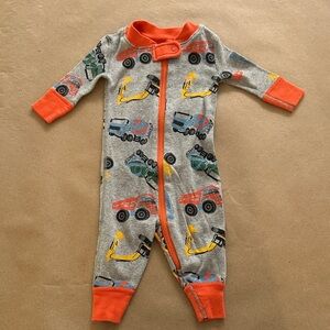 Hanna Andersson Gray Construction Print One Piece